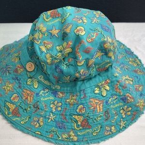Disney Cruise Line Teal Tropical Print Bucket Hat